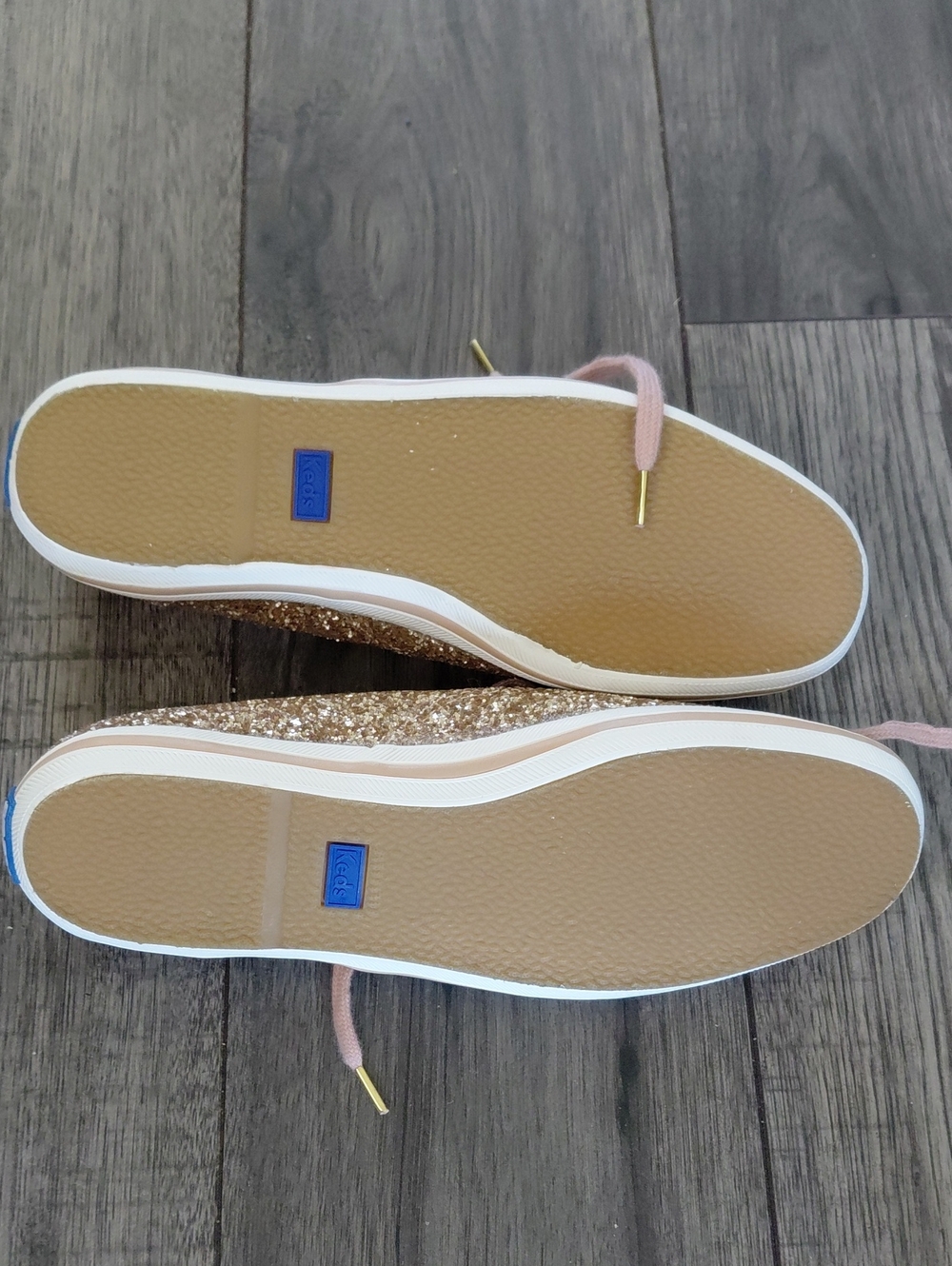 Keds X Kate Spade Rose Gold Glitter Pink Low-Top Sneakers Sz 7.5 - Picture 5 of 5